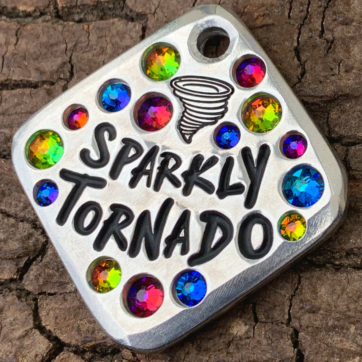 1.25" aluminum - sparkly tornado