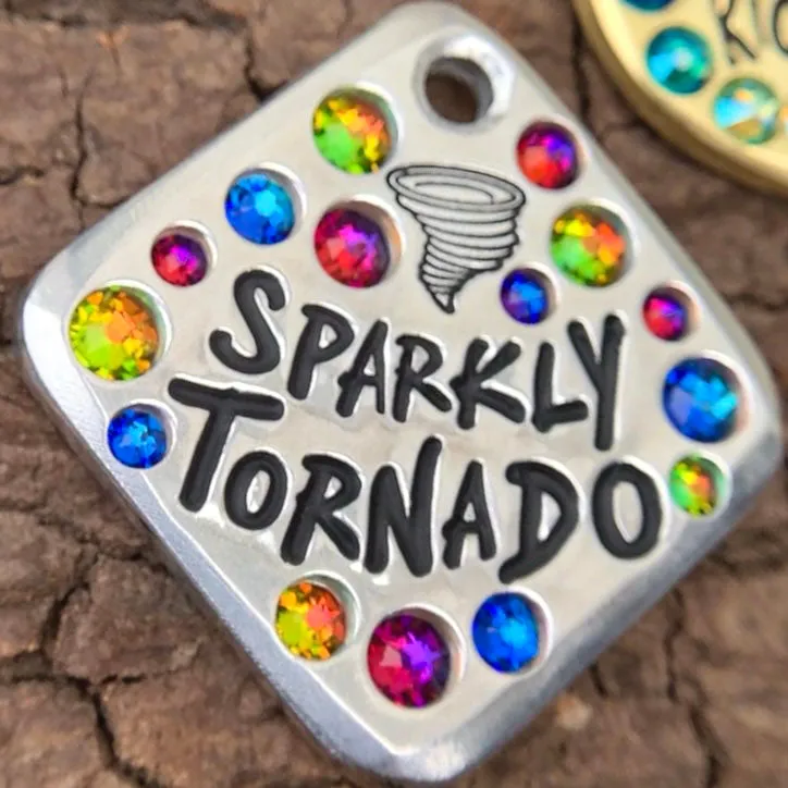 1.25" aluminum - sparkly tornado