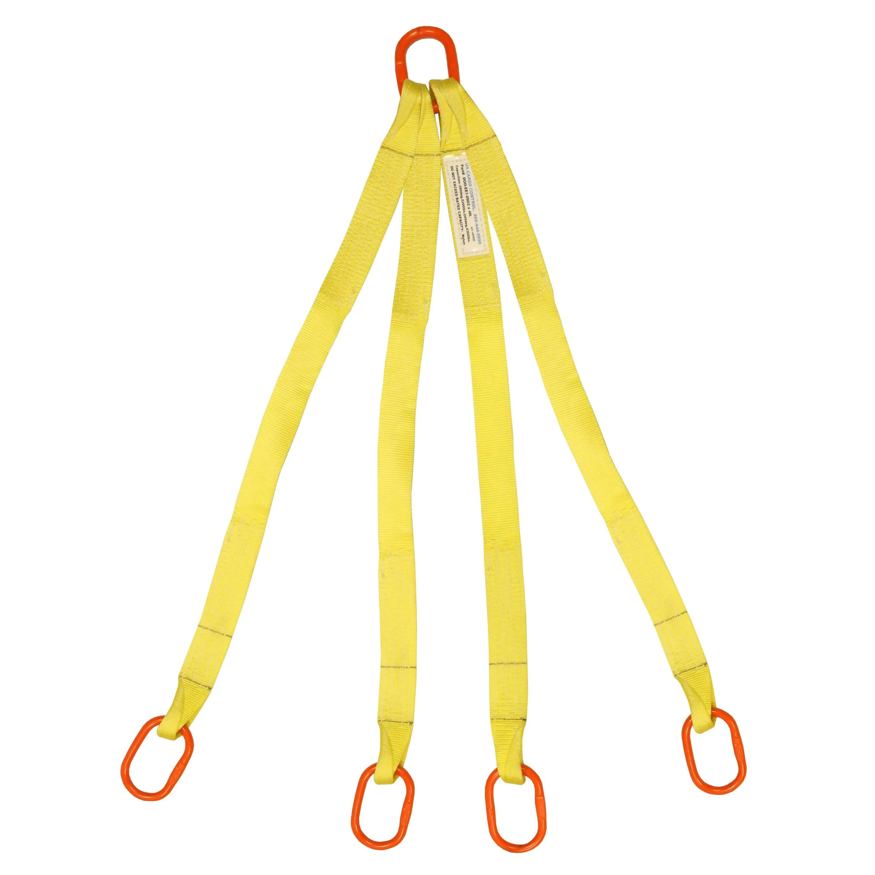 1"x16' (2 ply) Quad Leg Nylon Sling w/ Master Link Both Ends