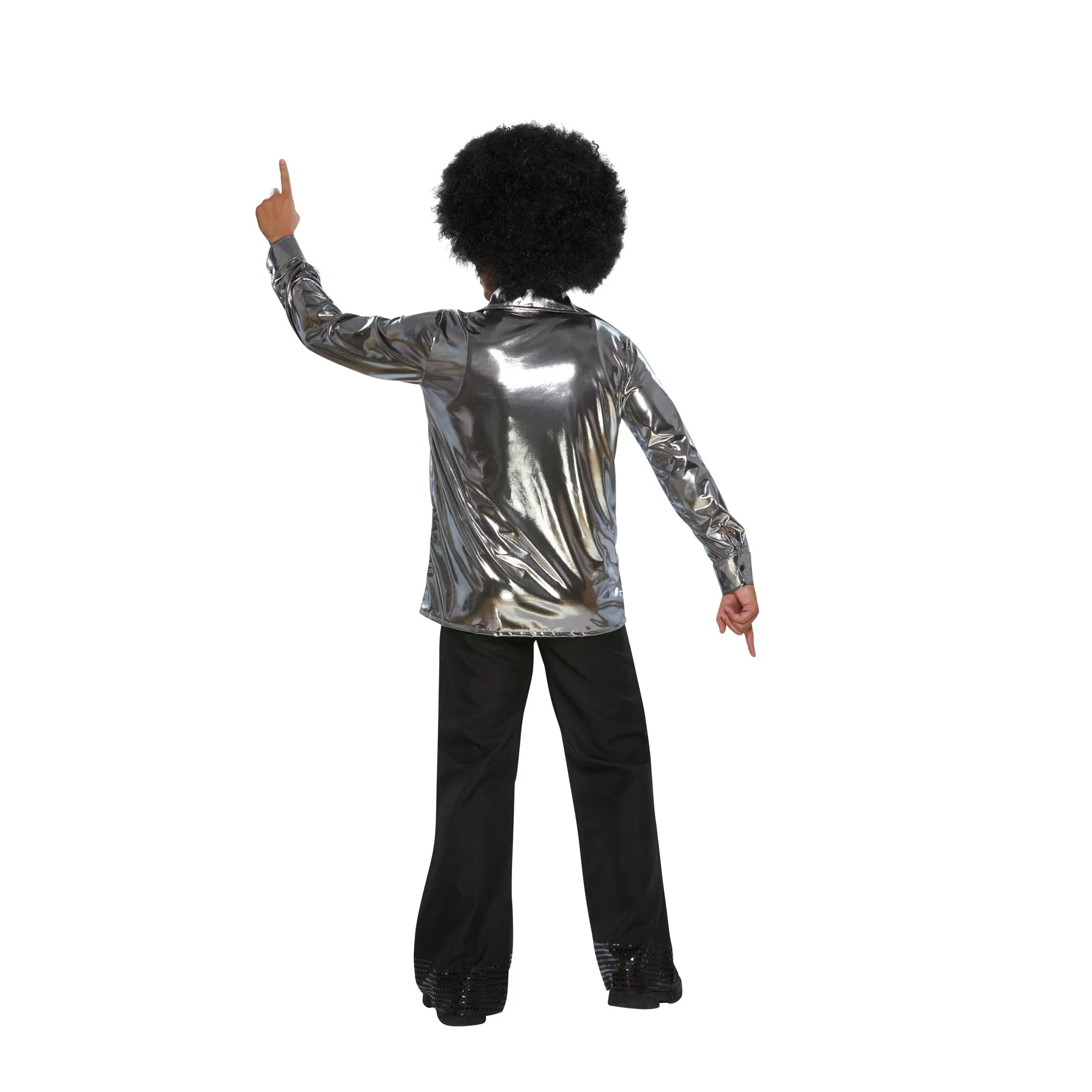 70s Disco Silver Shirt for Adults