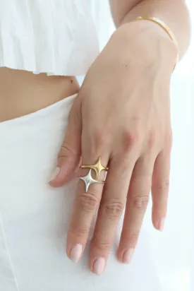 925 sterling silver Twinkle sparkling star adjustable ring