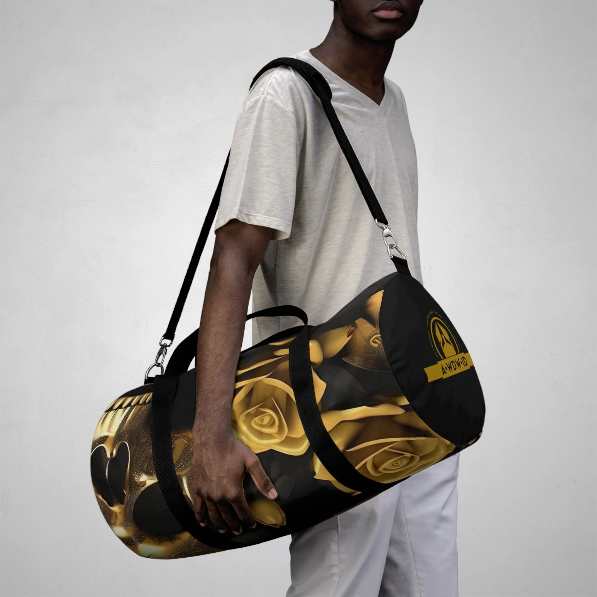 A Who Dares Wins ID Gothic Skulls & Roses  Duffel Bag