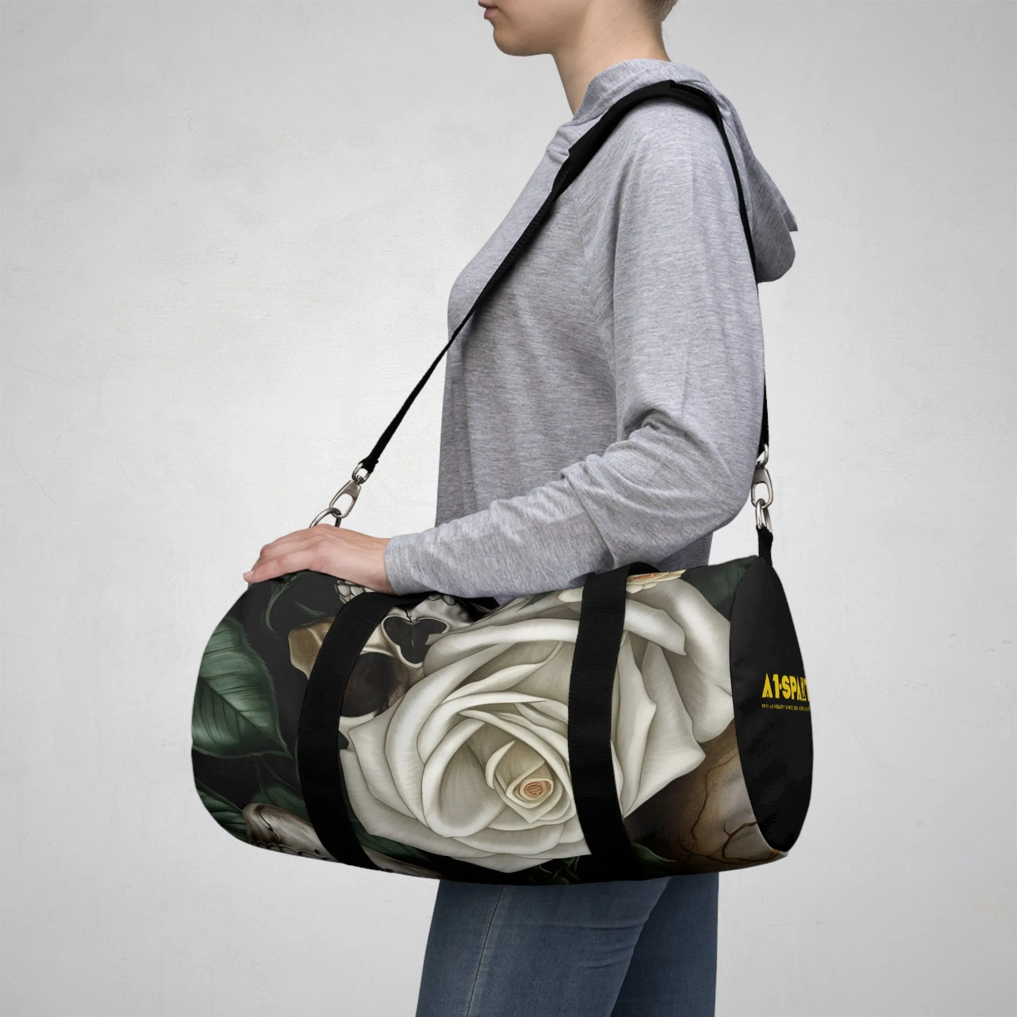 A1- Sparta Gothic Skulls & Roses  Duffel Bag