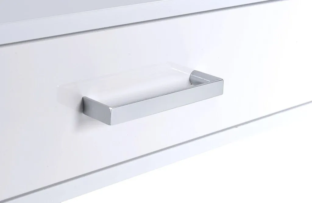 ACME Coleen Desk in White High Gloss & Chrome 92229