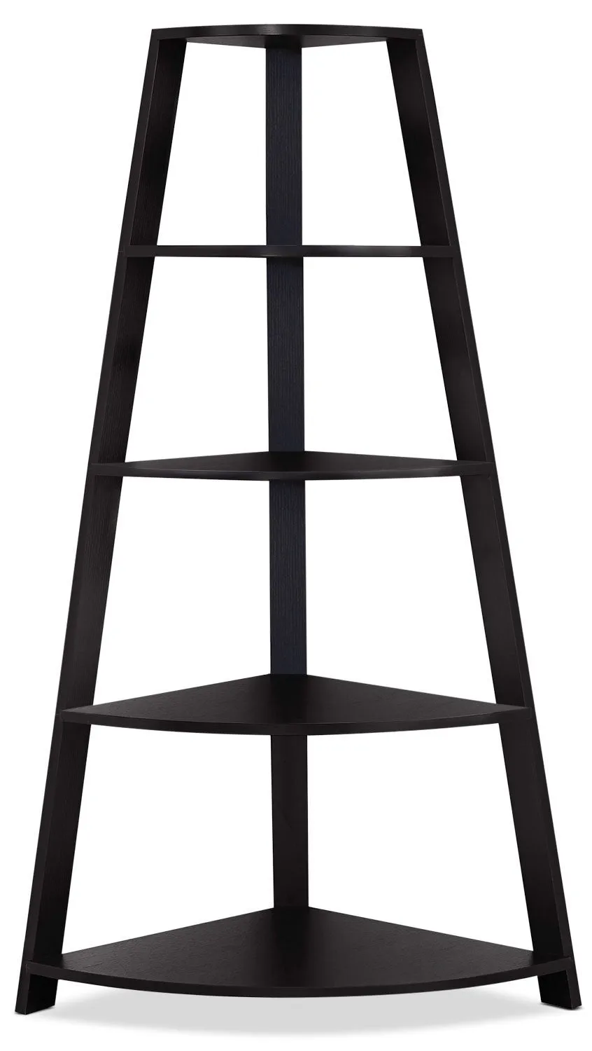 Ana Corner Bookcase - Cappuccino