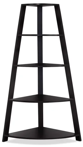 Ana Corner Bookcase - Cappuccino