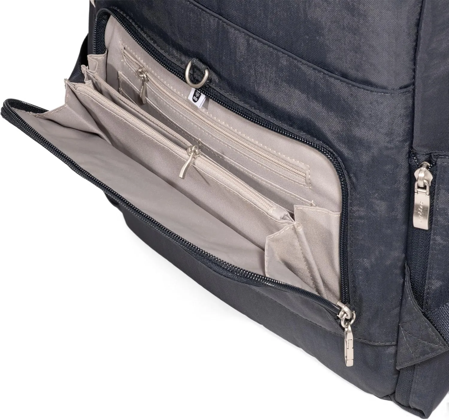 Baggallini Commuter Laptop Lightweight 15x11 Travel Backpack W/RFID & Luggage Sleeve