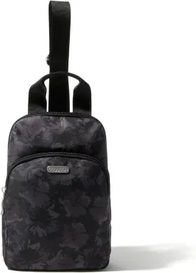 Baggallini Essential Small 12x7 Inch Sling Crossbody Bag with Convertible Adjustable Shoulder Strap
