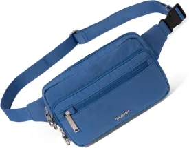 Baggallini Securtex Anti-Theft Belt Fanny Pack for Women RFID Wallet Locking Zipper-Travel Bag Crossbody Purse