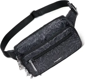 Baggallini Securtex Anti-Theft Belt Fanny Pack for Women RFID Wallet Locking Zipper-Travel Bag Crossbody Purse
