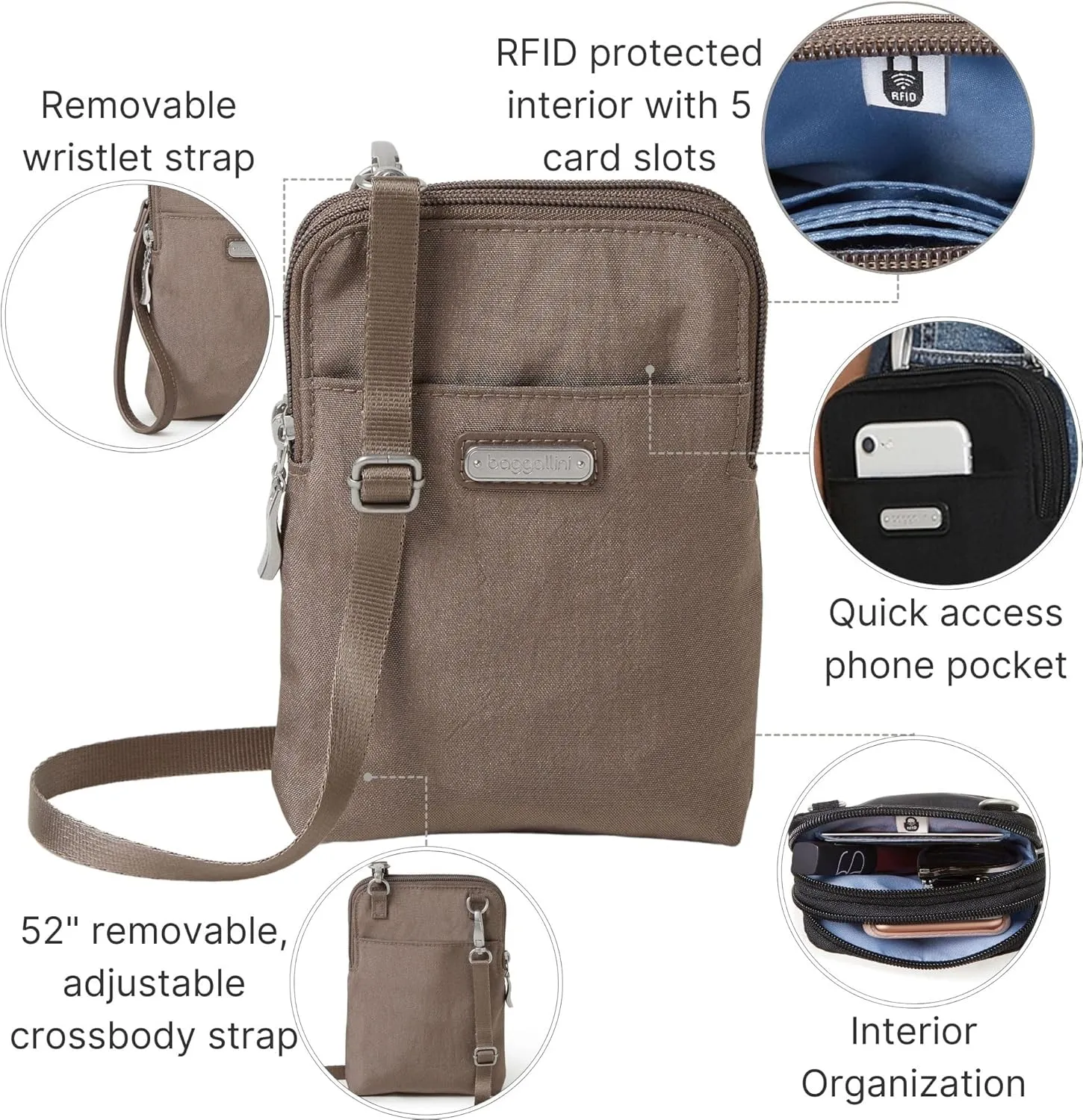 Baggallini Take Two Bryant RFID Crossbody Bag