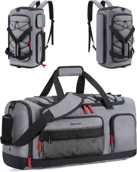 BAGSMART Gym Bag for Women & Men, 35L Sports Travel Duffel Bag with Shoe Laptop CompartmentAnti-Theft Carry On Weekend Bag for Airplane,Workout Overnight Backpack for Hiking,Dark Grey