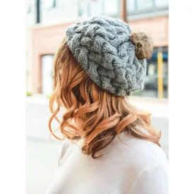 Beautifully Knit Gray Beret