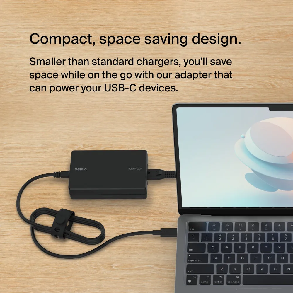 BELKIN Laptop Charger 100W USBC Gan Black