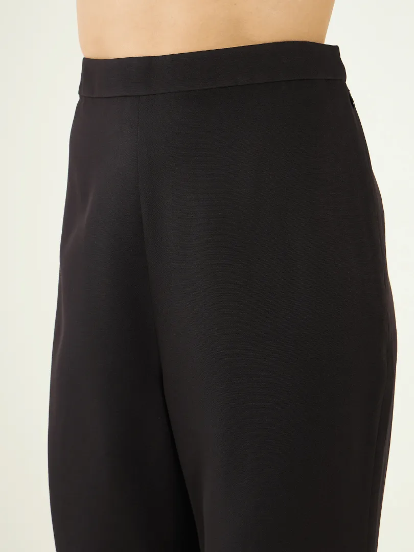 Black Fine Crepe Co-ord Set