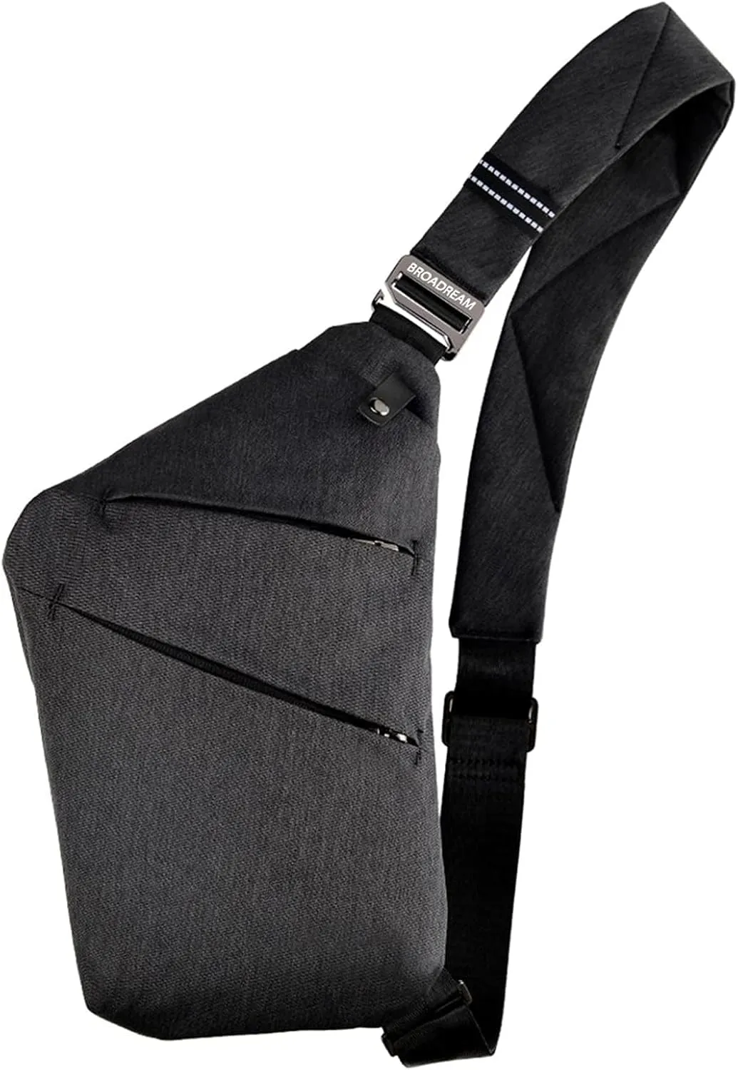 BROADREAM Anti Theft Crossbody Bag for Men Women - Slim Sling Bag Crossbody Shoulder Bag for Travel Hiking Sport Casual