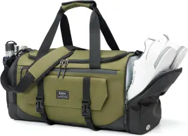 BSHG Sports Bag For Men & Women With Shoes Compartment And Wet Pocket, Sports Duffle Bag, Workout Bags For Gym Swimming Yoga,Waterproof Weekend Overnight Carry On Bag B-GA-002-Green