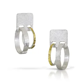 Carved Double Hoop Earrings - small