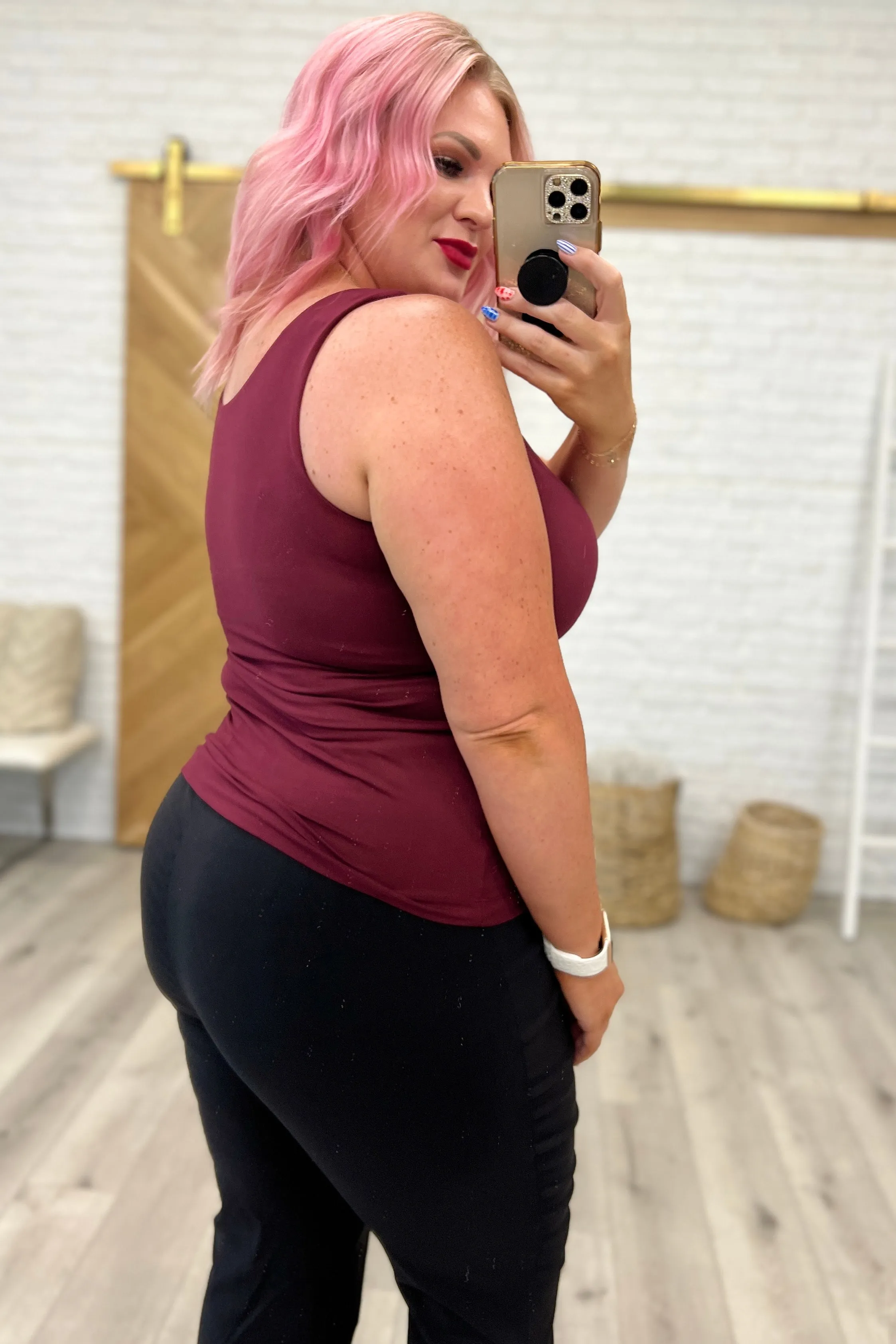 Casual But Cool Tank in Burgundy