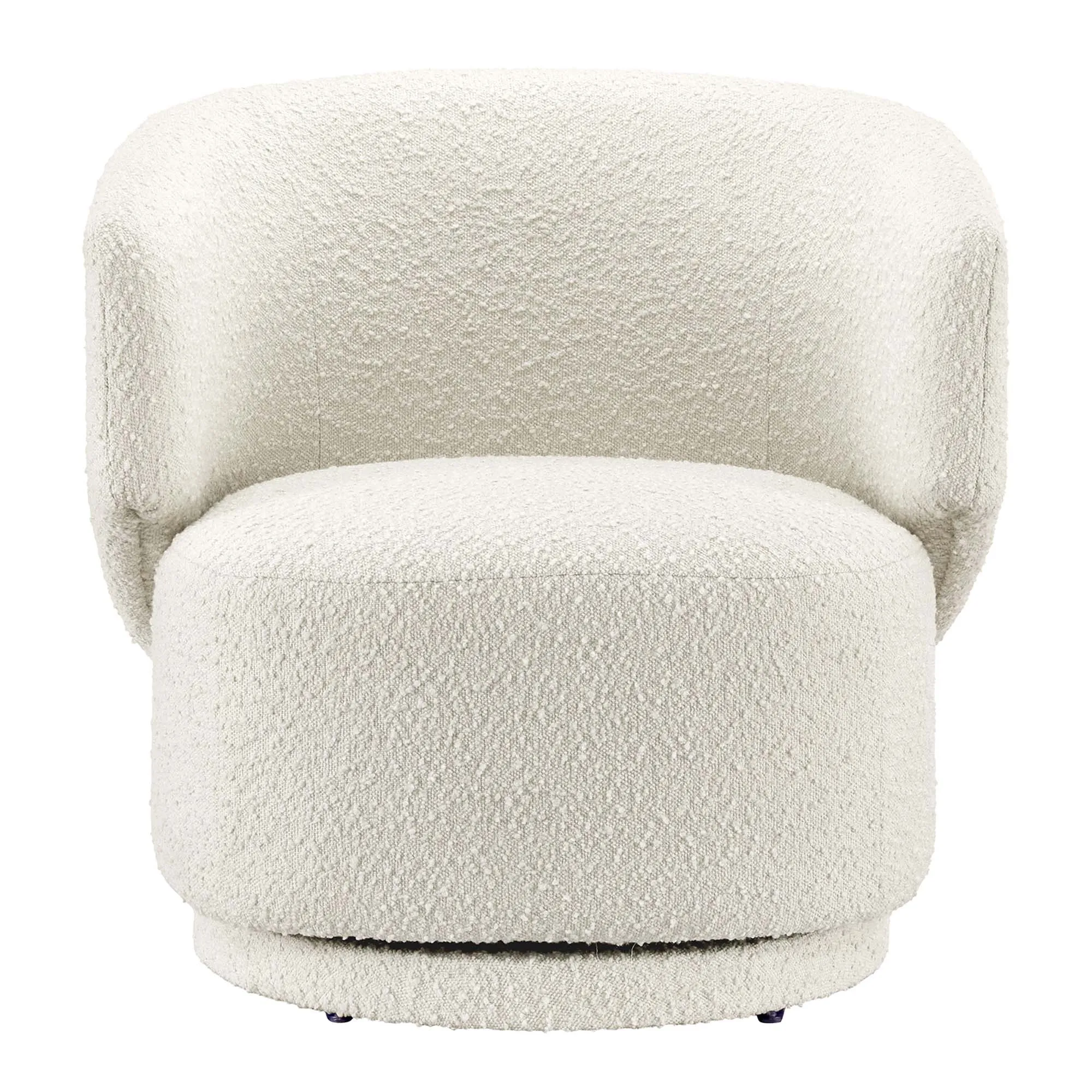 Celestia Boucle Fabric Fabric and Wood Swivel Chair by Modway