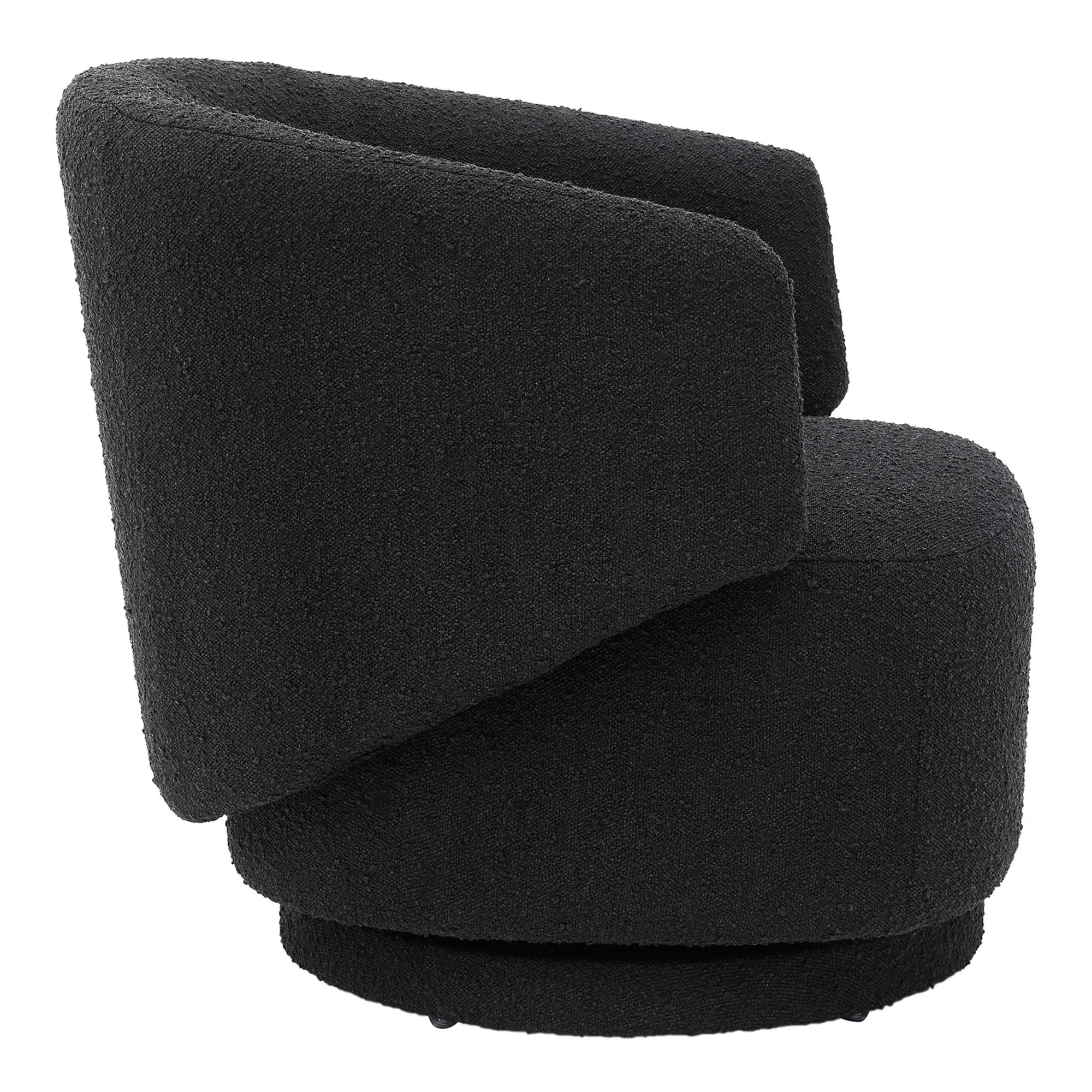 Celestia Boucle Fabric Fabric and Wood Swivel Chair by Modway