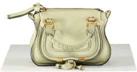 Chloé Sage Green grained leather Mini Marcie Double Carry Bag