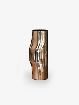 Christophe Delcourt Medium Polished Bronze BOS Vase by Collection Particuliere