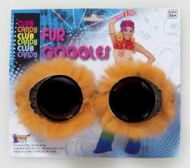 Club Candy Fur Goggles Costume Eyewear Adult: Orange