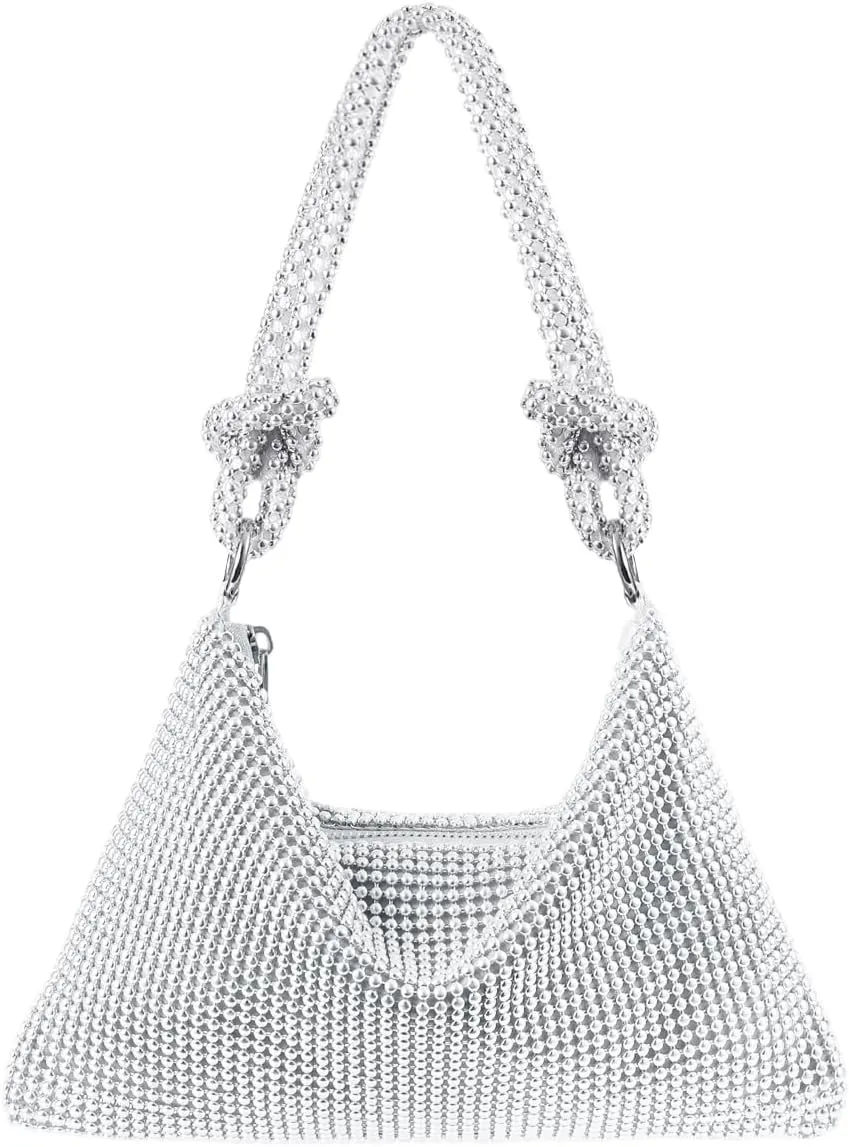 Clutch Purse for Women,Sparkly Rhinestone Evening Bag Wedding & Party Accessories,Handbag Fits Phone,Wallet & Lipstick