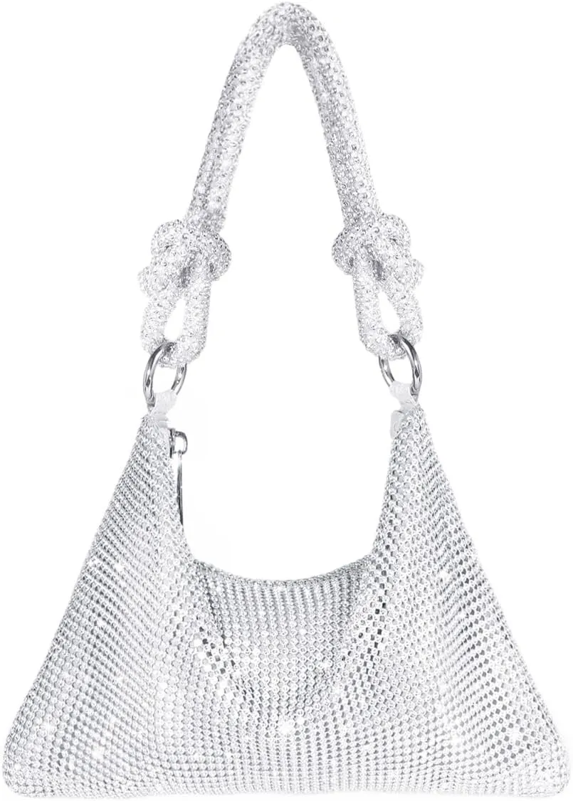 Clutch Purse for Women,Sparkly Rhinestone Evening Bag Wedding & Party Accessories,Handbag Fits Phone,Wallet & Lipstick