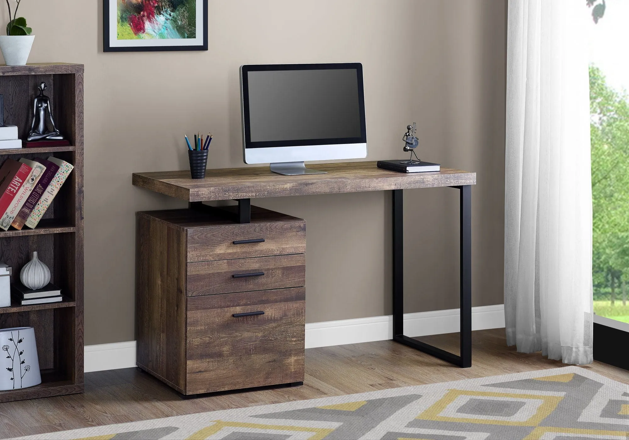Computer Desk For Home Office, Left, Right Set - Up, Ample Storage Drawers by Couch.com