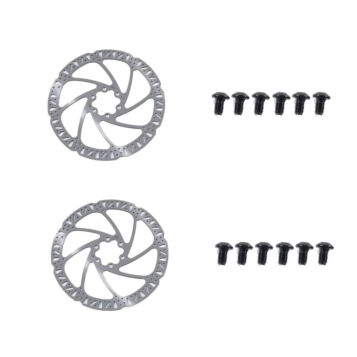 Disc Rotors 180mm- Zoom w/bolts- used on City 1, Commute, and FAT Tire