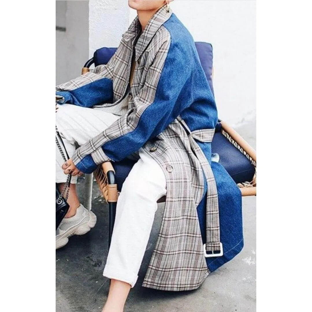 Downtown Color-Blocked Trench Coat