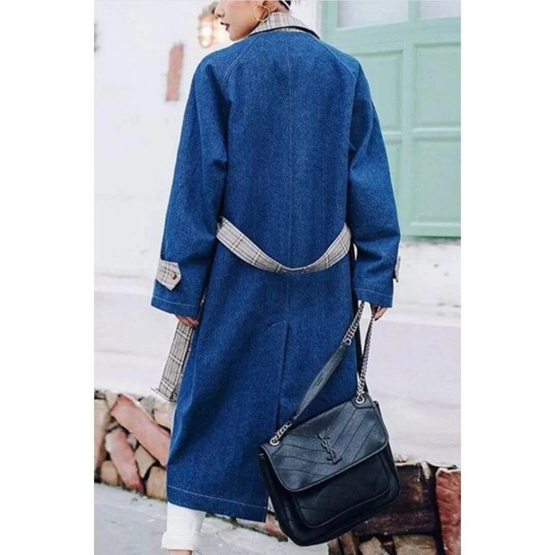 Downtown Color-Blocked Trench Coat