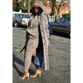 Downtown Color-Blocked Trench Coat
