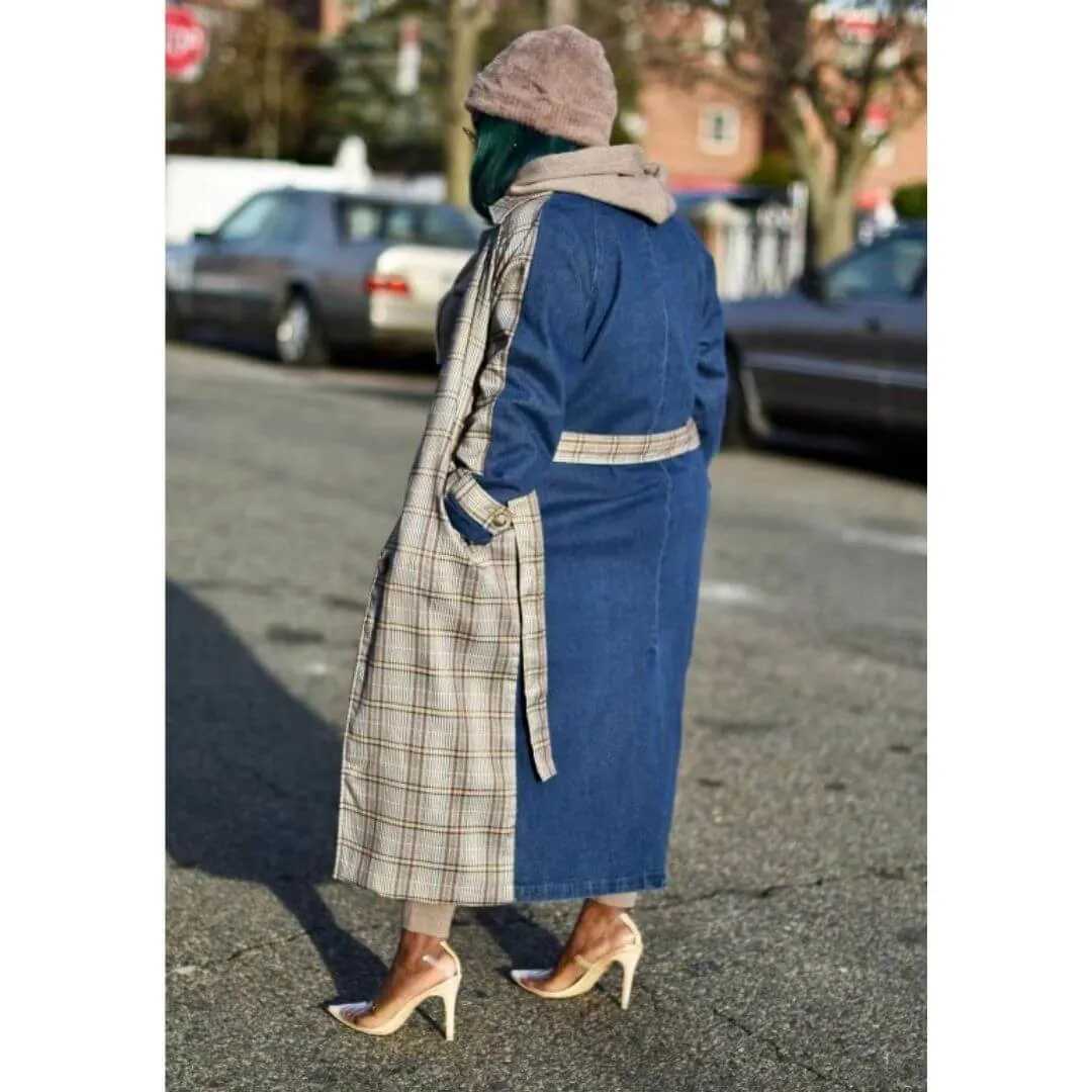 Downtown Color-Blocked Trench Coat