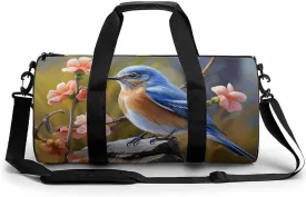 Eastern Bluebird Gym Bag Small Travel Duffle Bag with Compartment Carry On Weekender Bag for Women Men