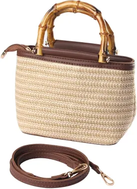 Eiyye Women Straw Bags Top Handle Bag Crossbody Bag Shoulder Bags Hand Woven Purse Summer Beach Hobo Purse for Travel, Vacation, Dating, Shopping