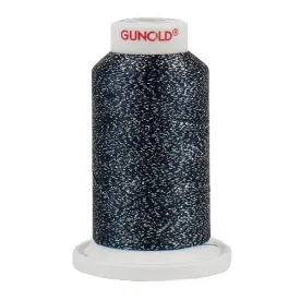 Embroidery Thread POLY SPARKLE -30-1000M -50613 - Cool Black with Silver-50613