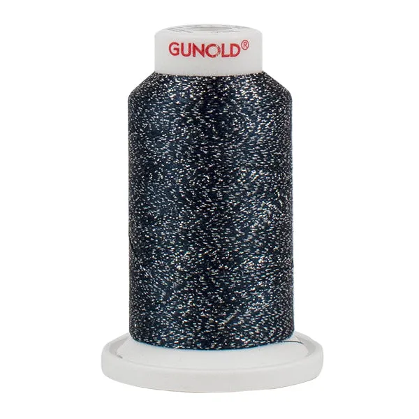 Embroidery Thread POLY SPARKLE -30-1000M -50613 - Cool Black with Silver-50613