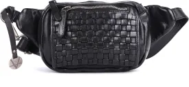 Genuine Leather Waist Bag Unisex, Waist Bag for Travel Trendy Casual Travelling Essentials Kept Bag Stylish, Durable, and Secure Travel Companion(VL-094-BLACK)