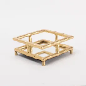 Gold Bamboo Cocktail Napkin Holder