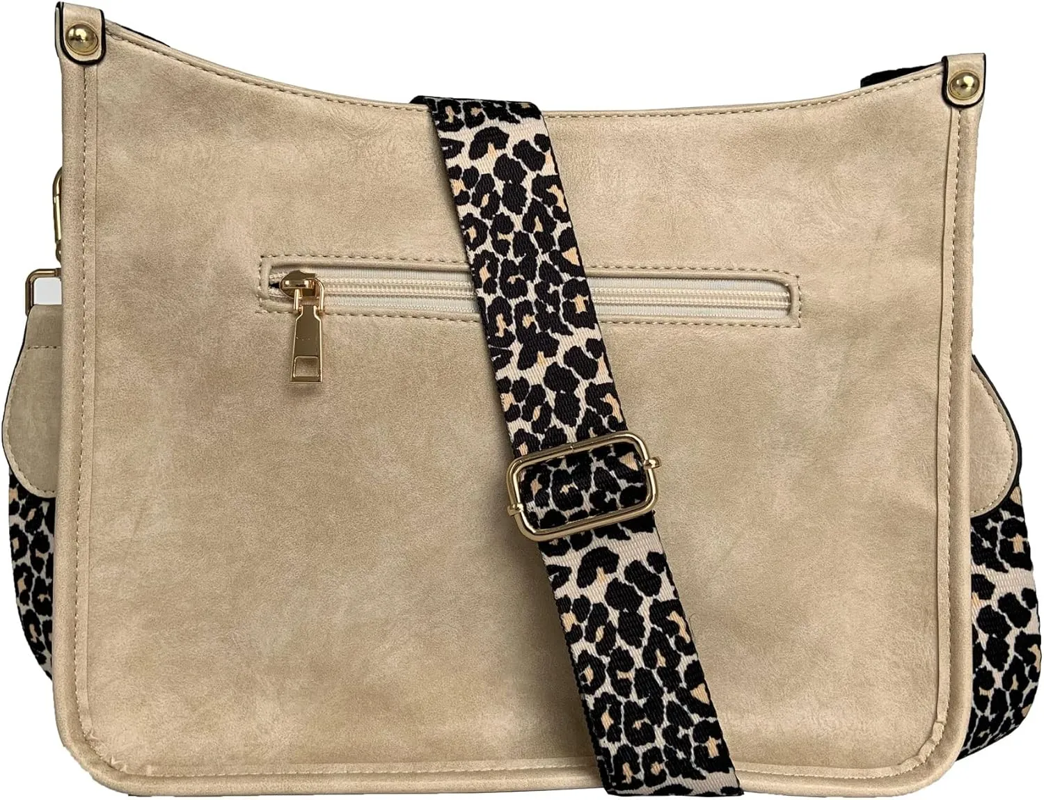 HAIBOLAN Women's Leopard Guitar Strap Crossbody Purse Shoulder Bucket Cross-body Purse
