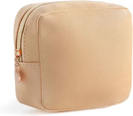 HBselect Small Makeup Bag for Purse Mini Make up Pouch Cute Cosmetic Pouch Make Up Organizer Case for Backpack Toiletry Bag Waterproof Square Pouch with Zipper for Women with Slip-in Pockets