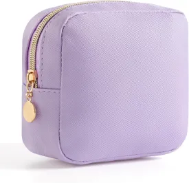 HBselect Small Makeup Bag for Purse Mini Make up Pouch Cute Cosmetic Pouch Make Up Organizer Case for Backpack Toiletry Bag Waterproof Square Pouch with Zipper for Women with Slip-in Pockets