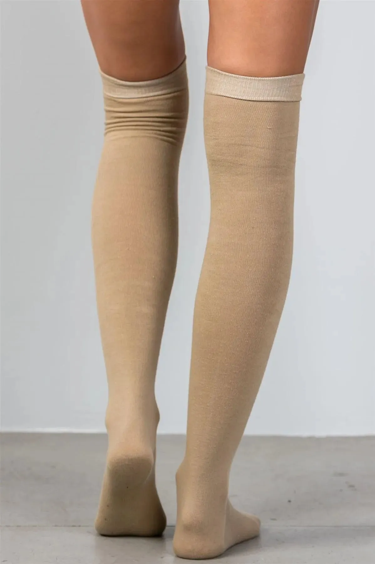 Ivory Long Over the Knee Socks / 6 pairs