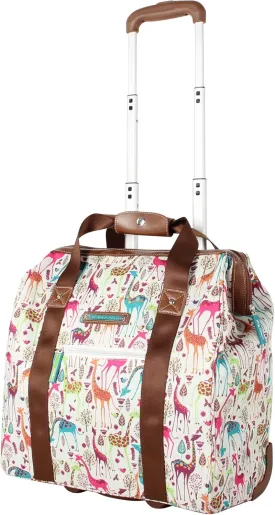 Lily Bloom Design Pattern Carry on Bag Wheeled Cabin Tote (Giraffe Park)