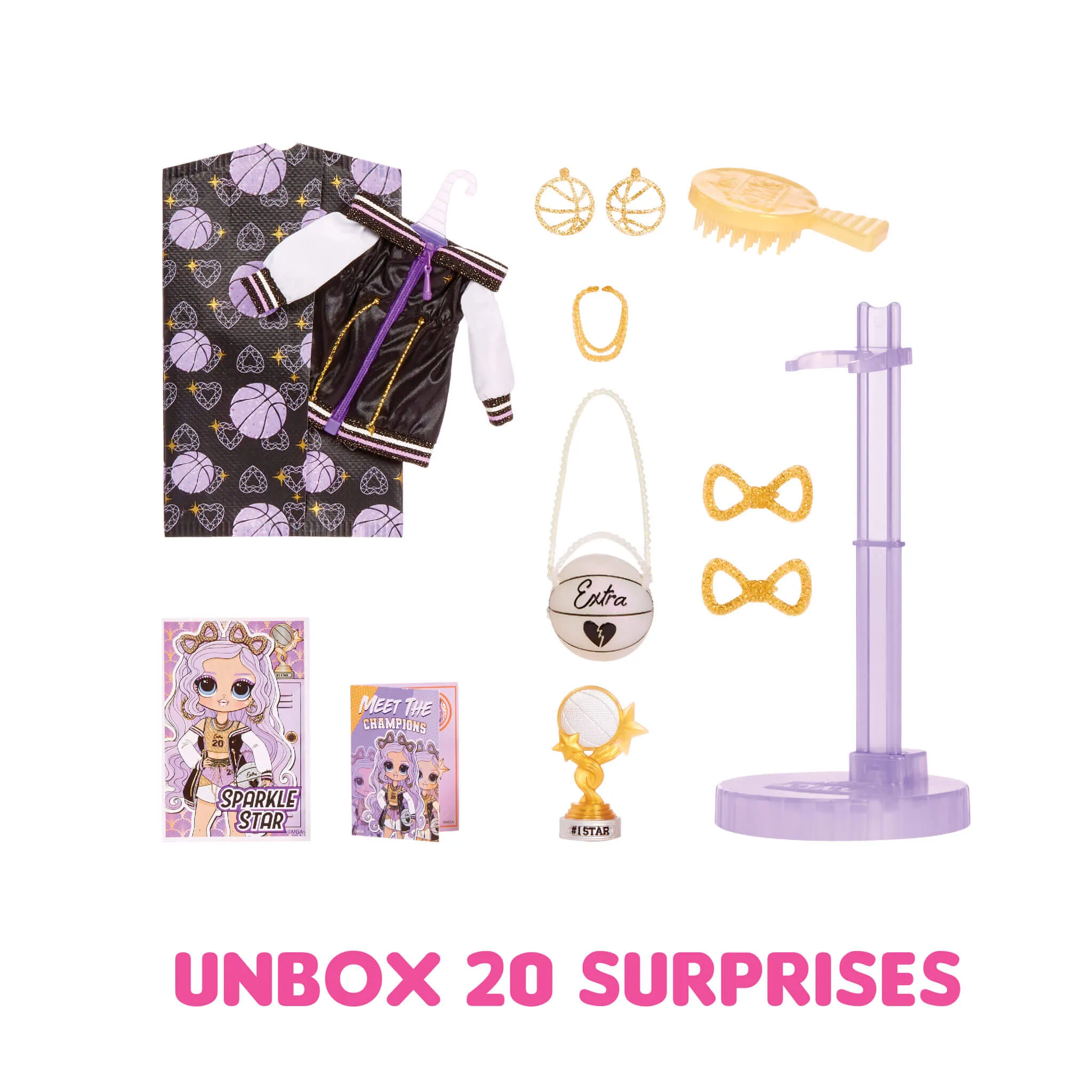 LOL Surprise OMG Sports Fashion Doll – Sparkle Star with 20 Surprises