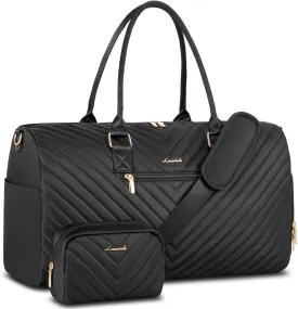 LOVEVOOK Travel Duffle Bag, Weekender Bag for Women with Toiletry Bag, Carry on Overnight Bag with Shoe Compartment, Gym Duffel Bag with Wet Pocket, Mommy Hospital Bags for Labor and Delivery