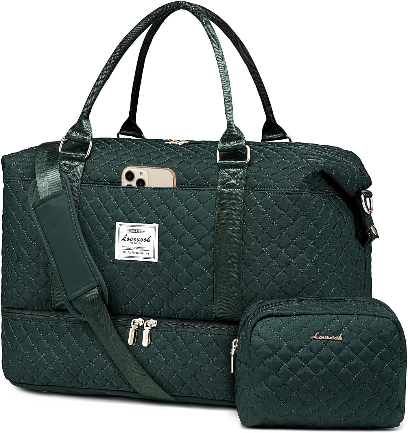 LOVEVOOK Travel Duffle Bag,Weekender Bags for Women with Shoe CompartmentCarry on Overnight Bag with Toiletry Bag,Gym Duffel Bag with Wet Pocket, Hospital Bags for Labor and Delivery